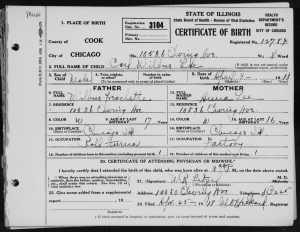 Carl Wilbur Lee Birth Record April 9, 1918, recorded April 25, 1918